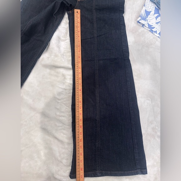 Anthropologie Maeve Dark Blue Wide-Leg Jeans - Picture 8 of 9